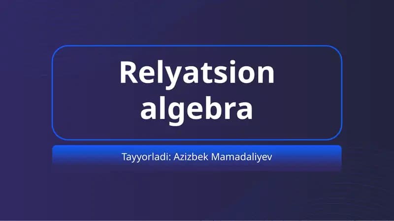 Relyatsionalgebra