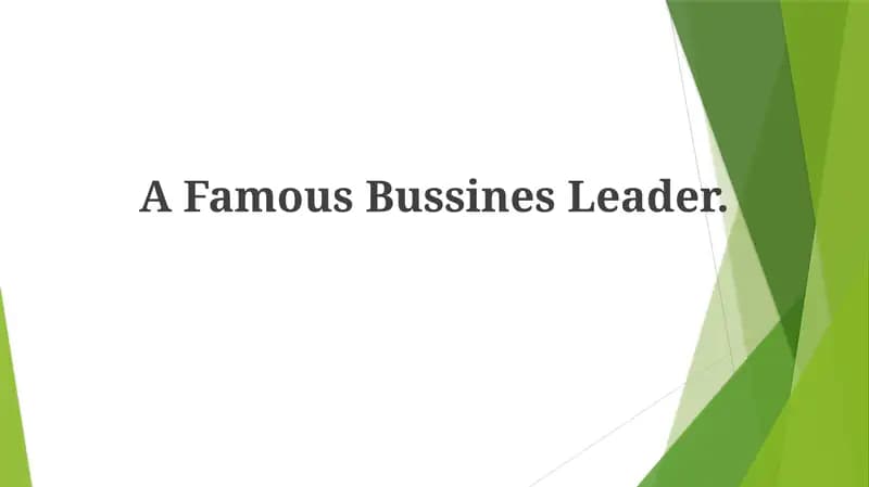 A Famous Business Leader