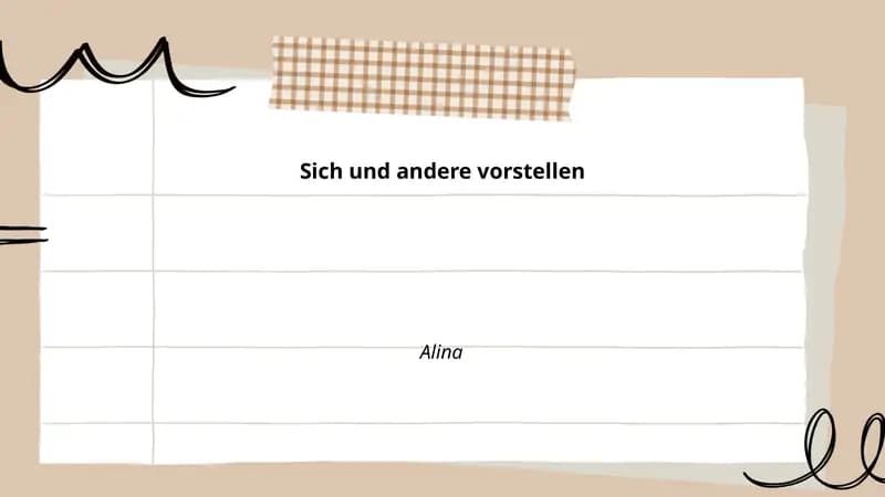 Sich und andere vorstellen