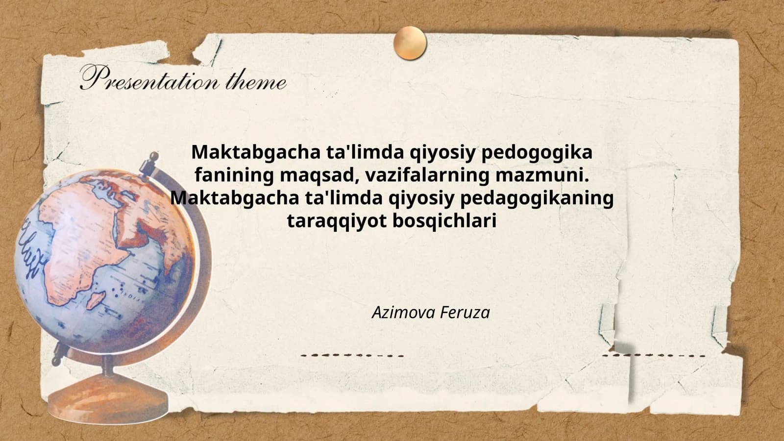 Maktabgacha ta'limda qiyosiy pedagogika