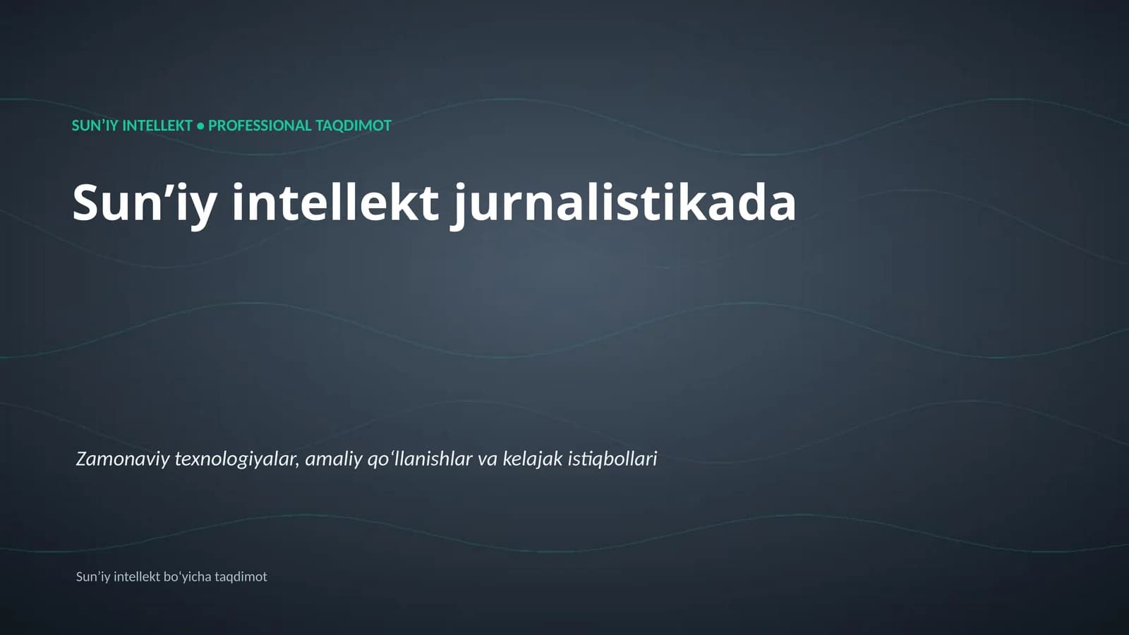 Sunʼiy intellekt jurnalistikada