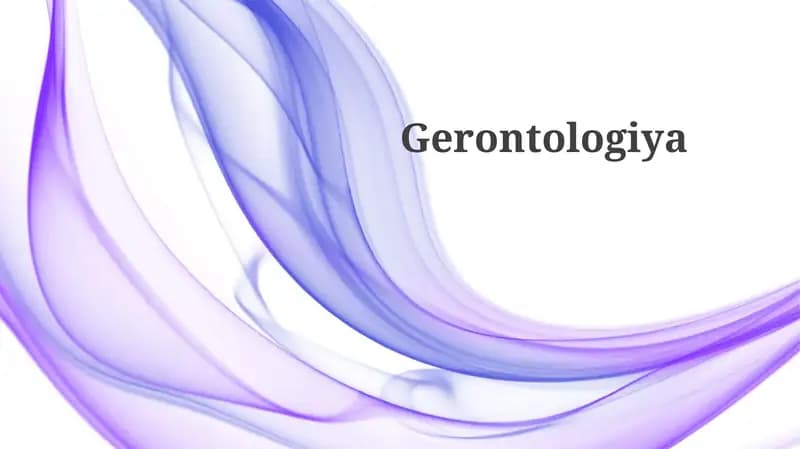 Gerontologiya