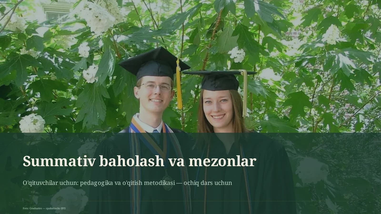 Summativ baholash va mezonlar