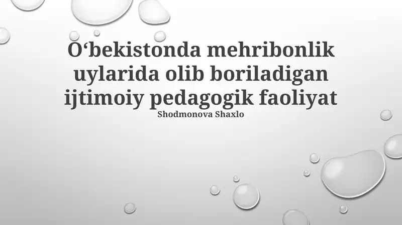 Ijtimoiy-pedagogik faoliyat