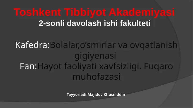 Shaxsiy himoya vositalari