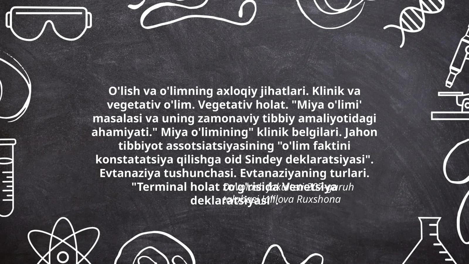 O'lish va o'limning axloqiy jihatlari