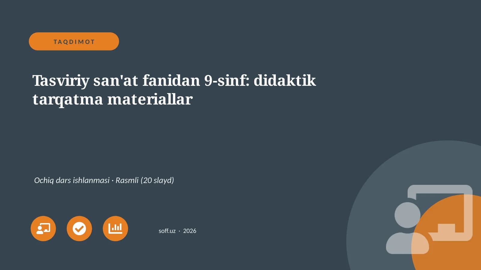 Tasviriy san'at fanidan 9-sinf: didaktik tarqatma materiallar