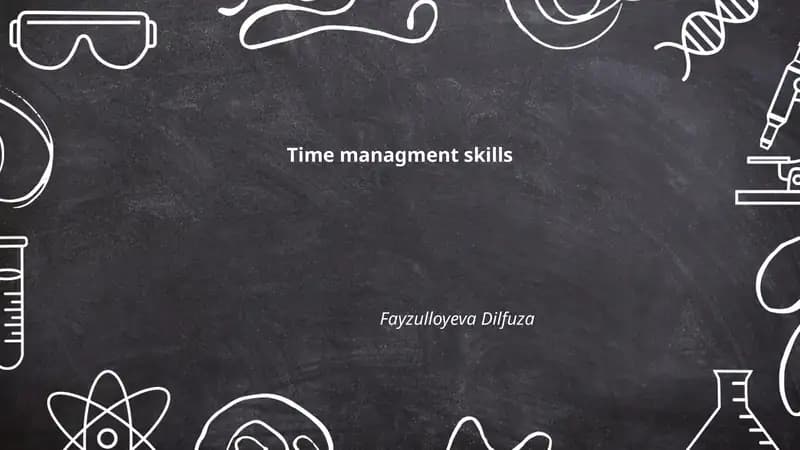 Time Managment Skills
