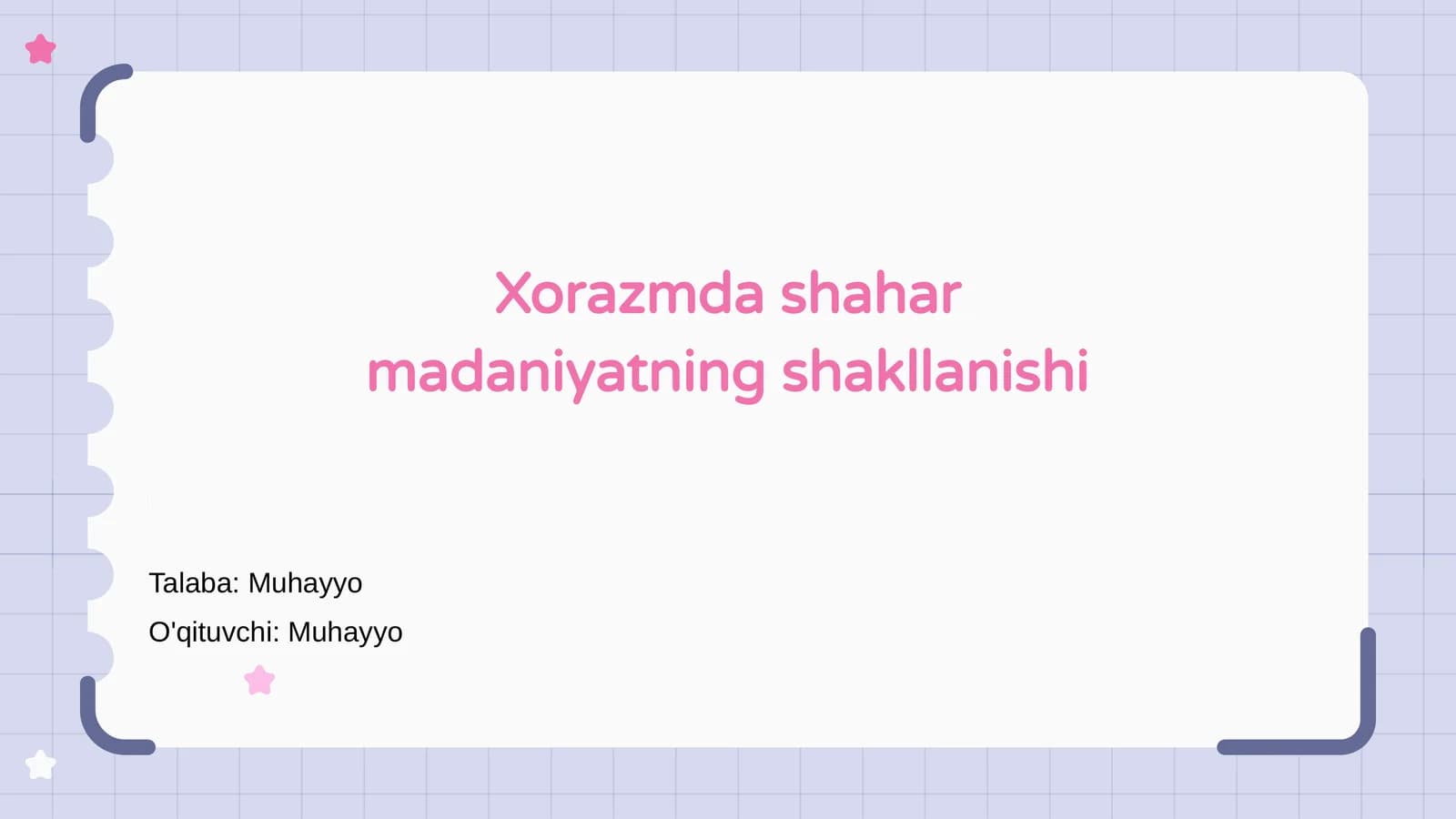 Xorazmda shahar madaniyatning shakllanishi