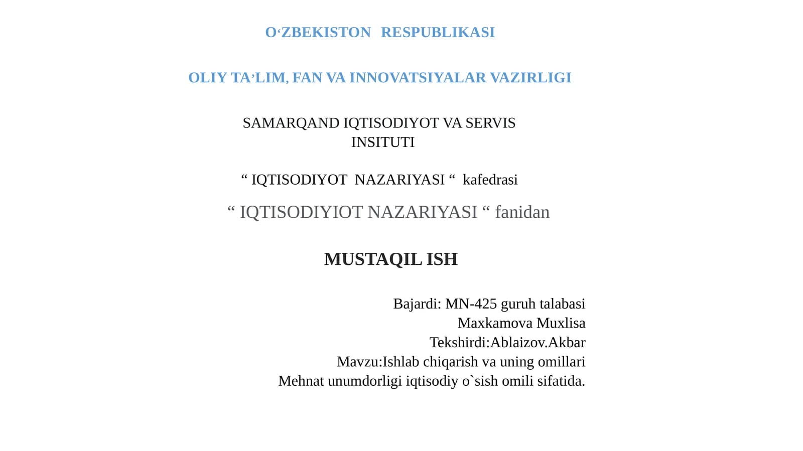 Ishlabchiqarishvauningomillari