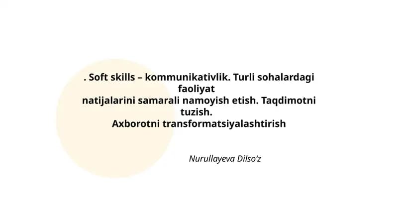 Soft skills – kommunikativlik