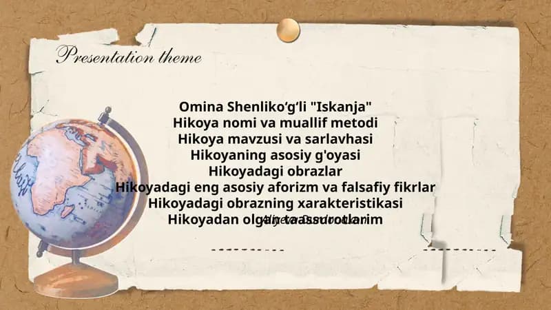 Omina Shenliko‘g‘li "Iskanja"