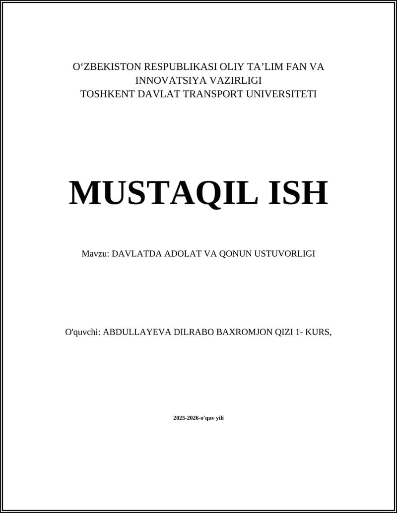 Sud mustaqilligi va uning kafolatlari