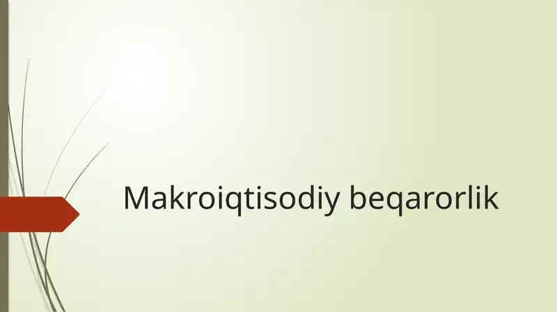 Makroiqtisodiy beqarorlik