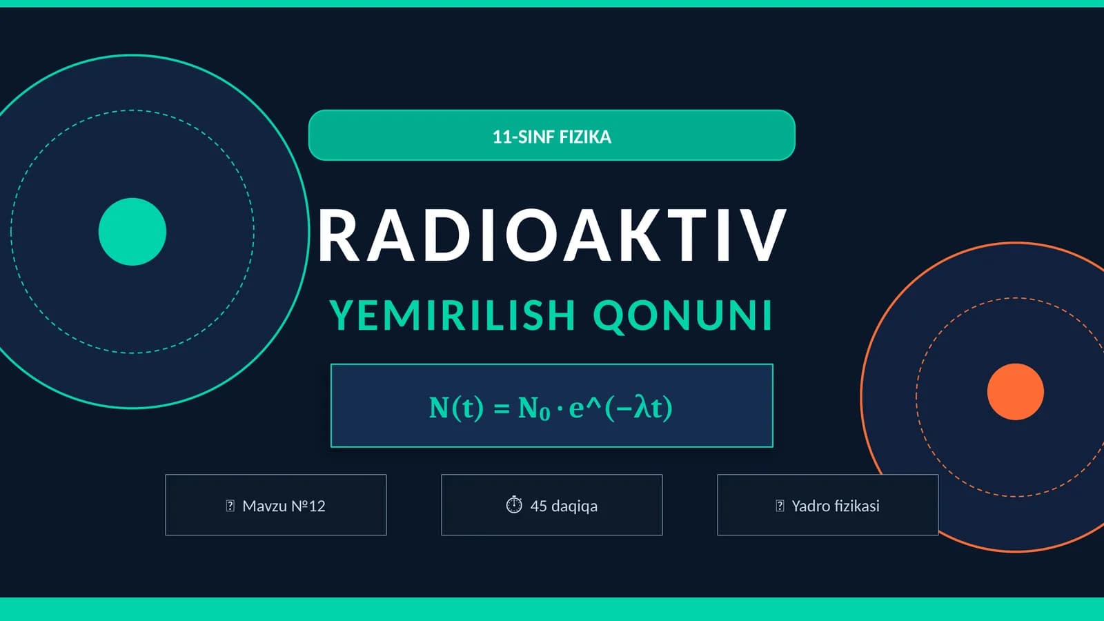 RADIOAKTIV YEMIRILISH QONUNI