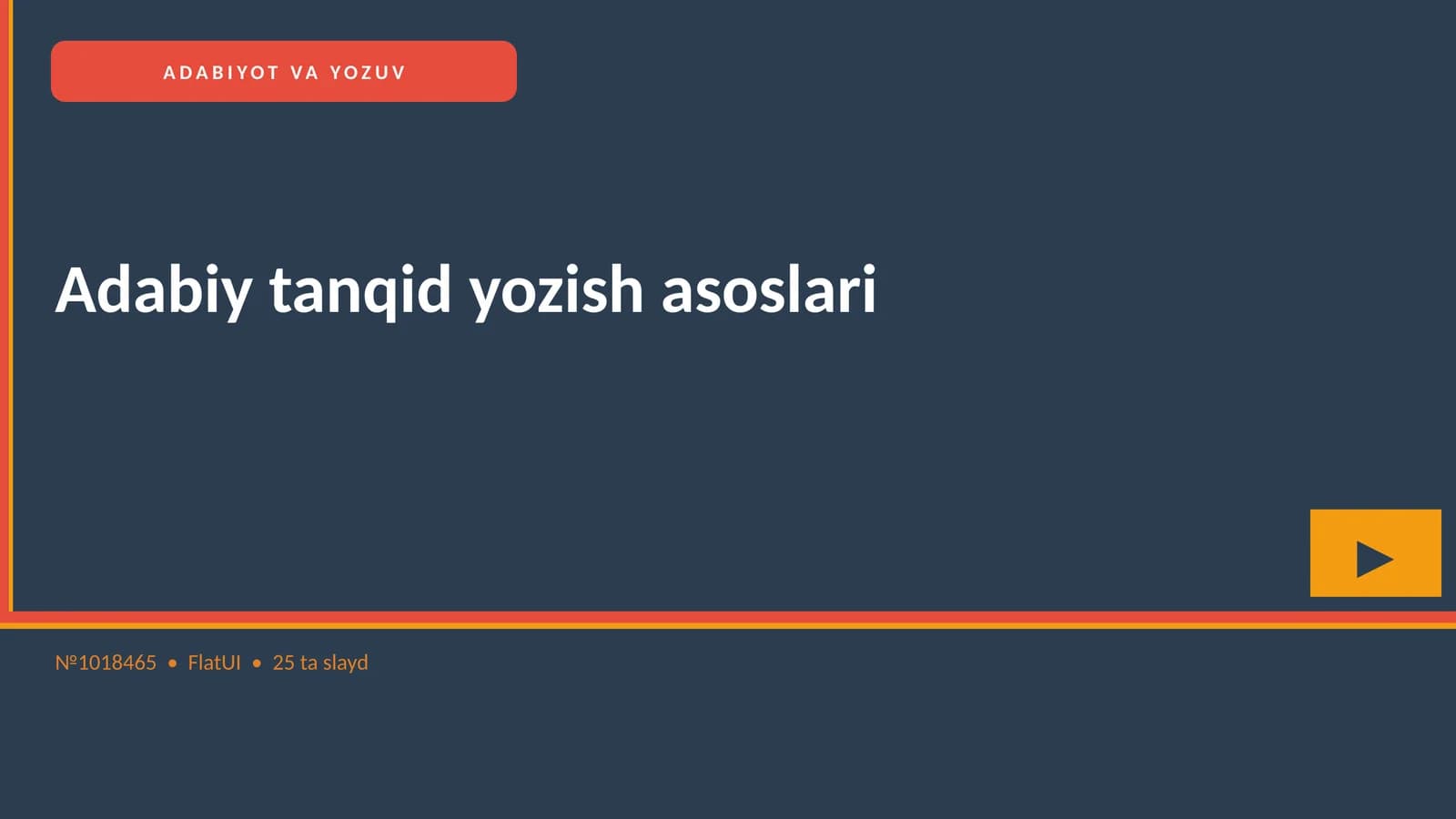Adabiy tanqid yozish asoslari