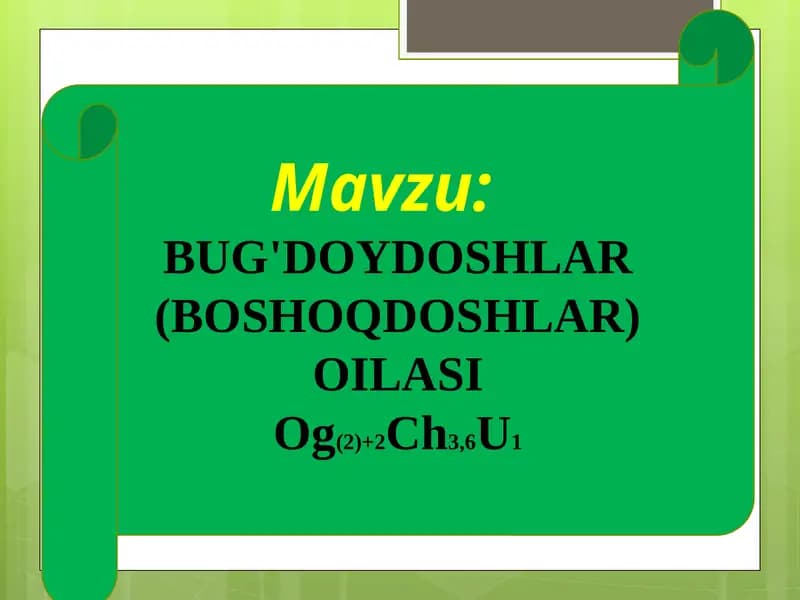 BUG'DOYDOSHLAR