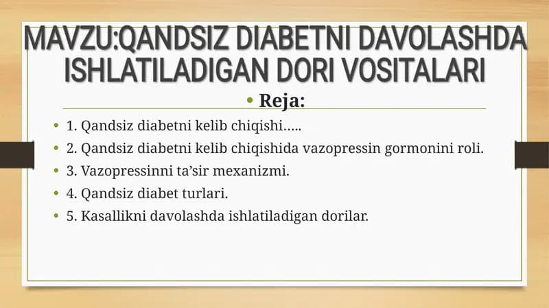 Qandsiz Diabet