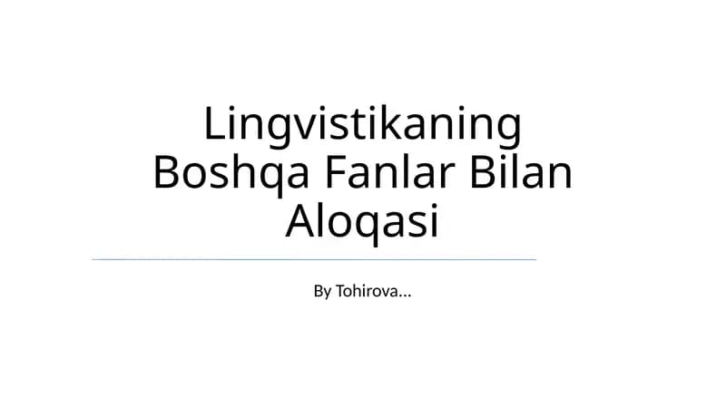 Tilshunoslik va antropologiya
