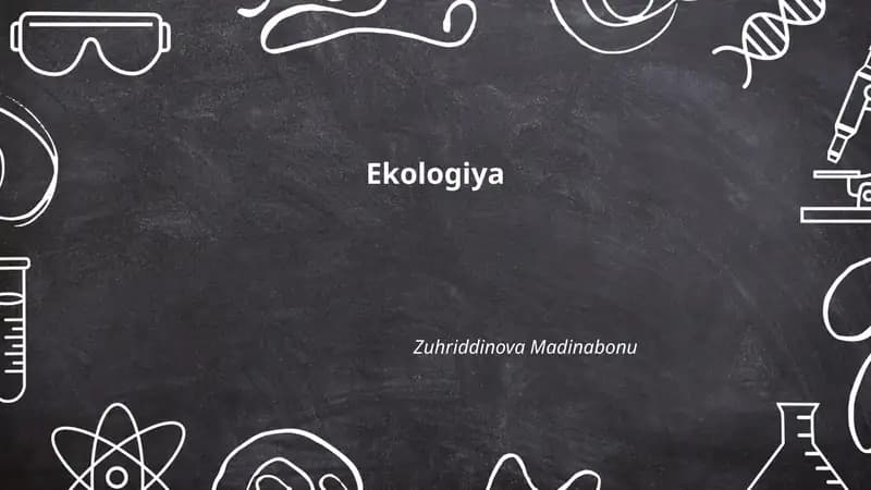 Ekologiya