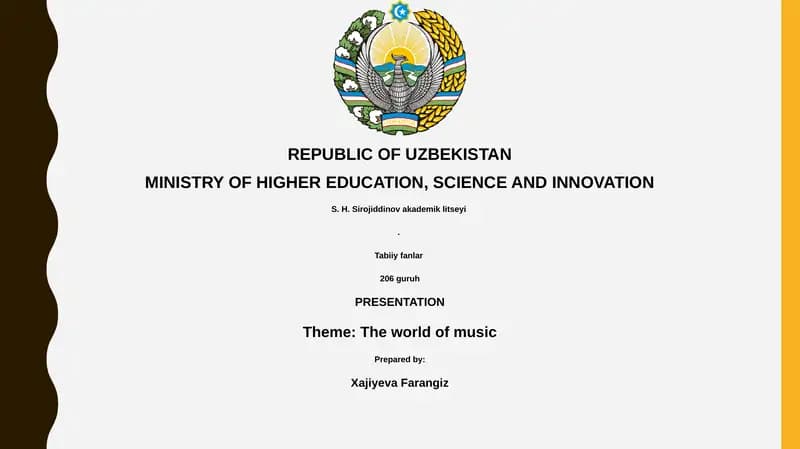 The world of music