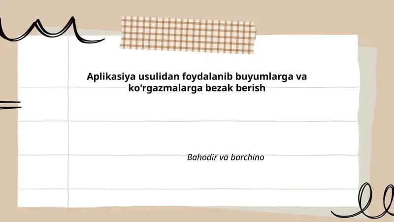 Aplikasiya usullari