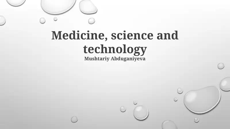 Ethical Considerations in Medicine, Science, and Technology