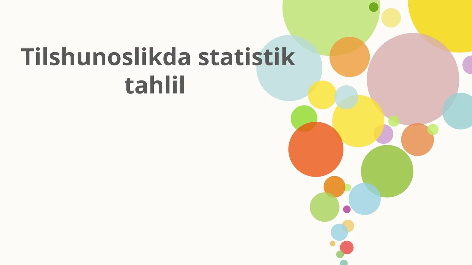 Tilshunoslikda statistik tahlil