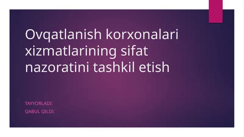 Oziq ovqat mahsulotlari