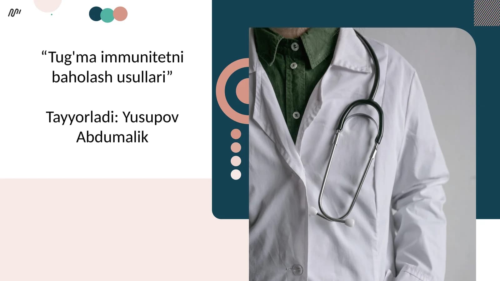 “Tug'ma immunitetni baholash usullari”