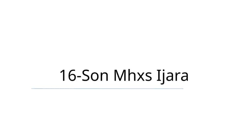 16-Son Mhxs Ijara