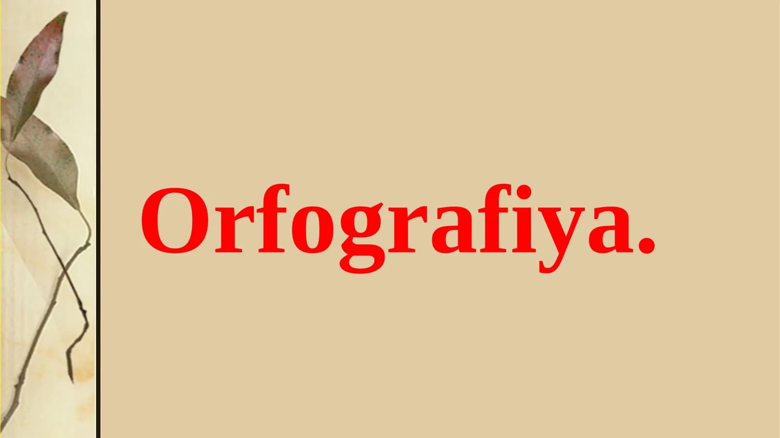 Orfografiya