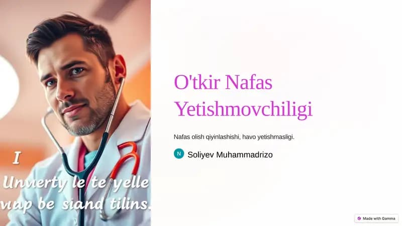 O'tkir Nafas Yetishmovchiligi