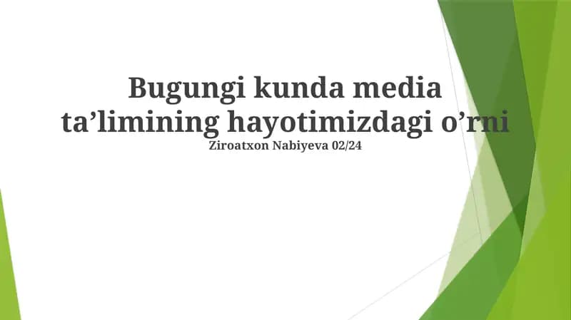 Media Ta'limi: 21-asr uchun muhim ko'nikma
