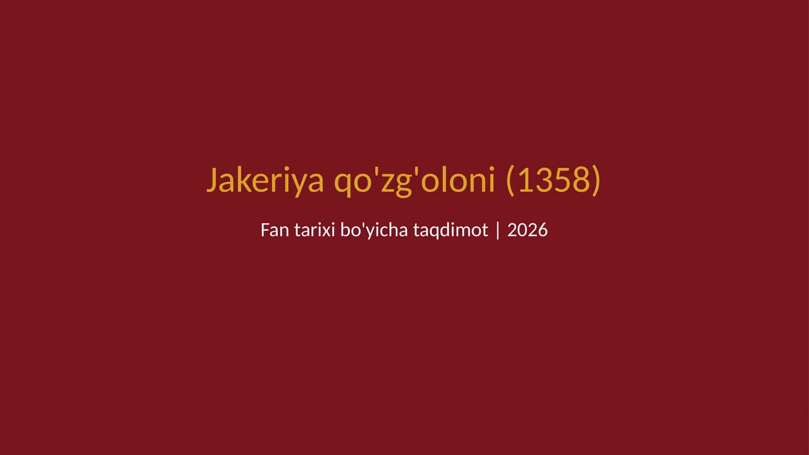 Jakeriya qo'zg'oloni (1358)