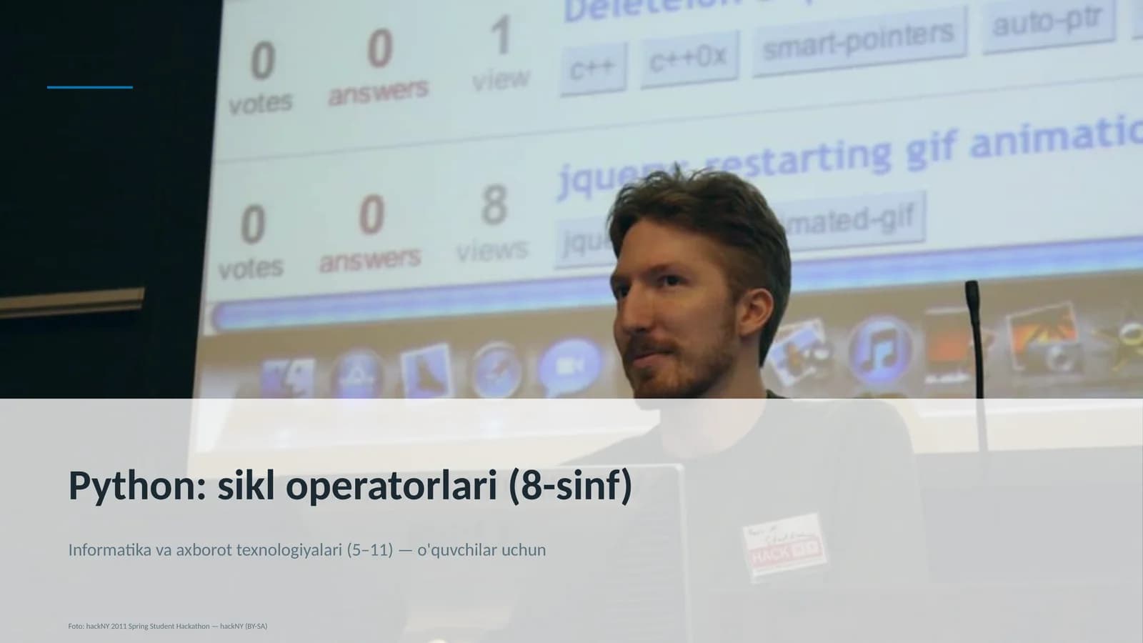 Python: sikl operatorlari (8-sinf)