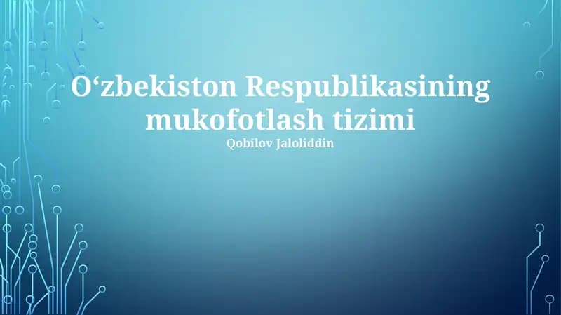 Oʻzbekiston Respublikasining mukofotlash tizimi