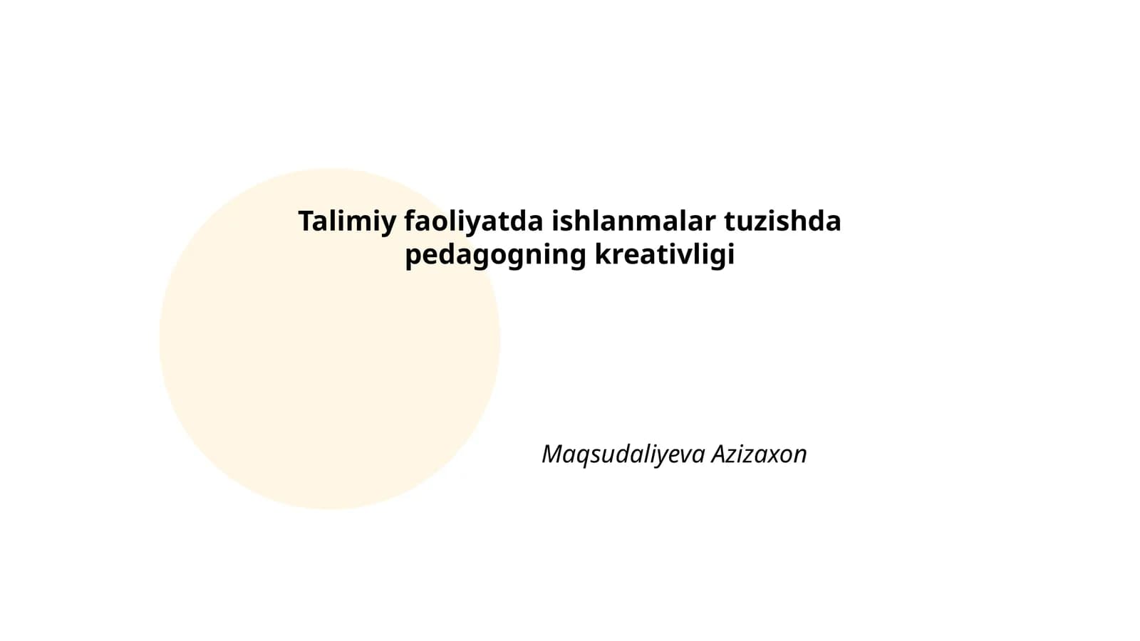 Kreativlikning ta'limdagi o'rni