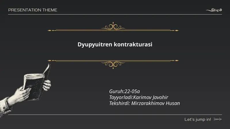 Dyupyuitren kontrakturasi