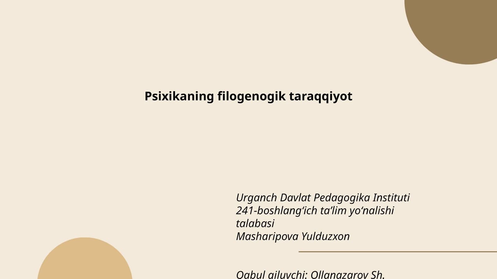 Psixikaning filogenogik taraqqiyot