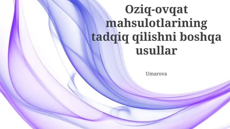 Sensor analiz usullari