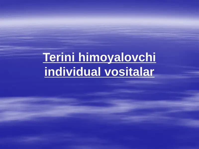 Terini himoya qilish vositalari