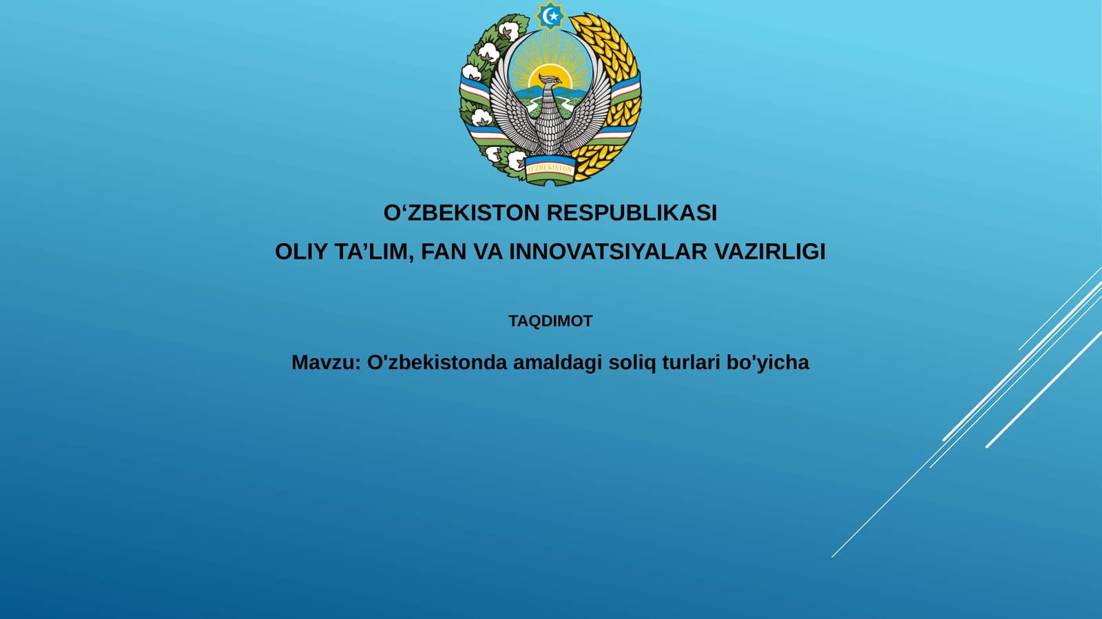 O'zbekistonda soliq turlari