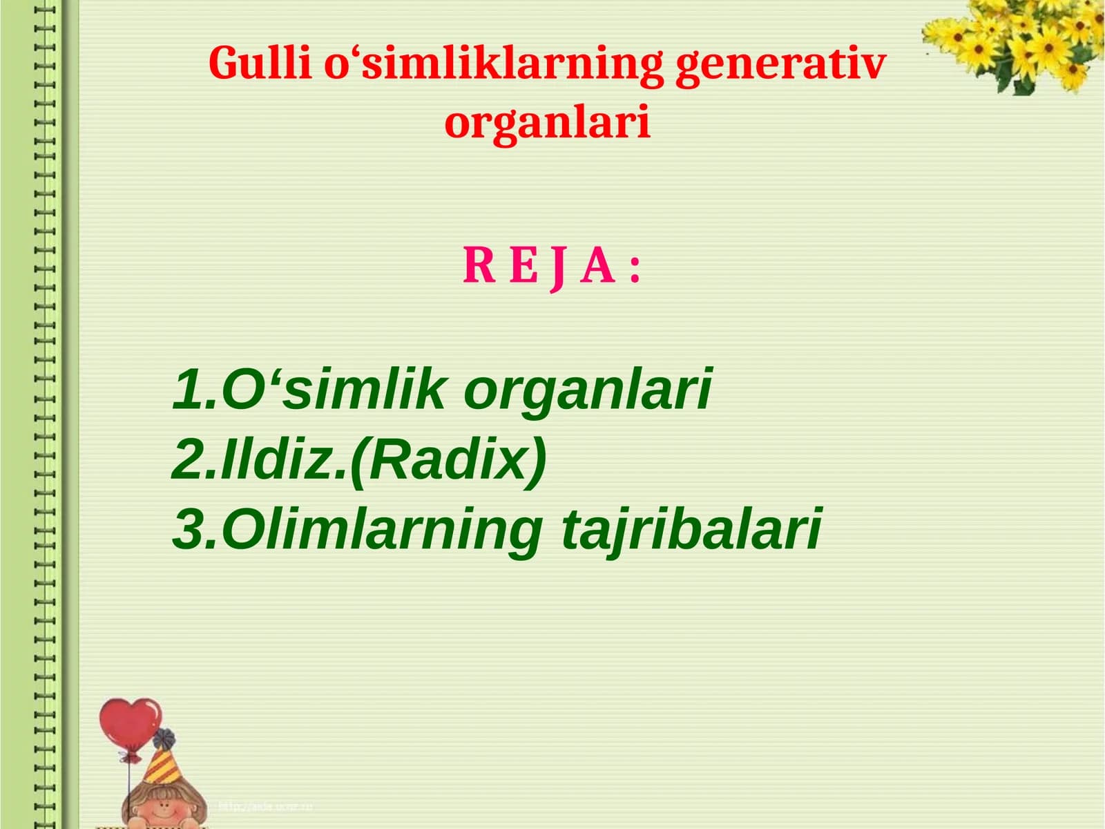 O‘simlik organlari