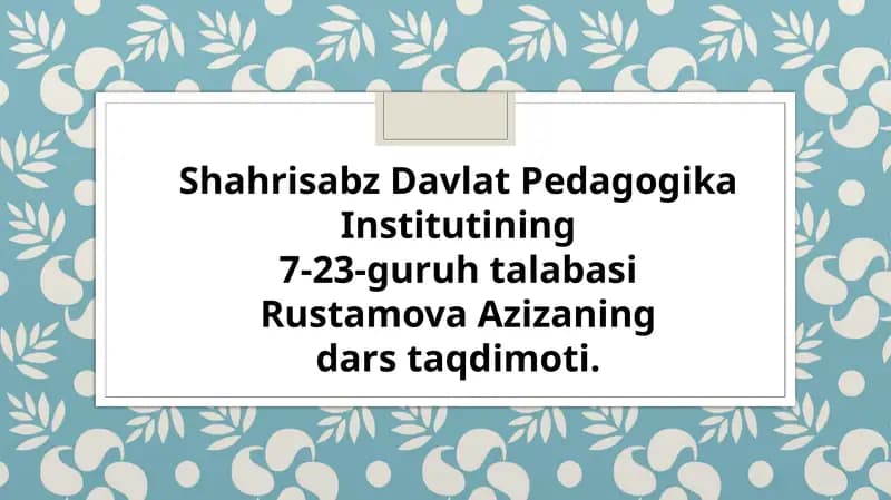 Inklyuziv taʼlimning metod va usullari