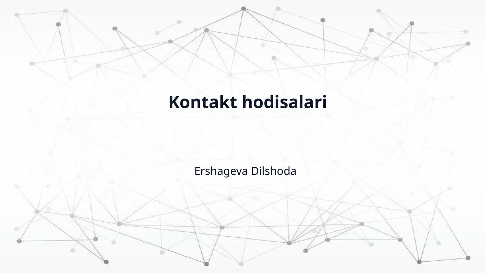 Kontakt hodisalari