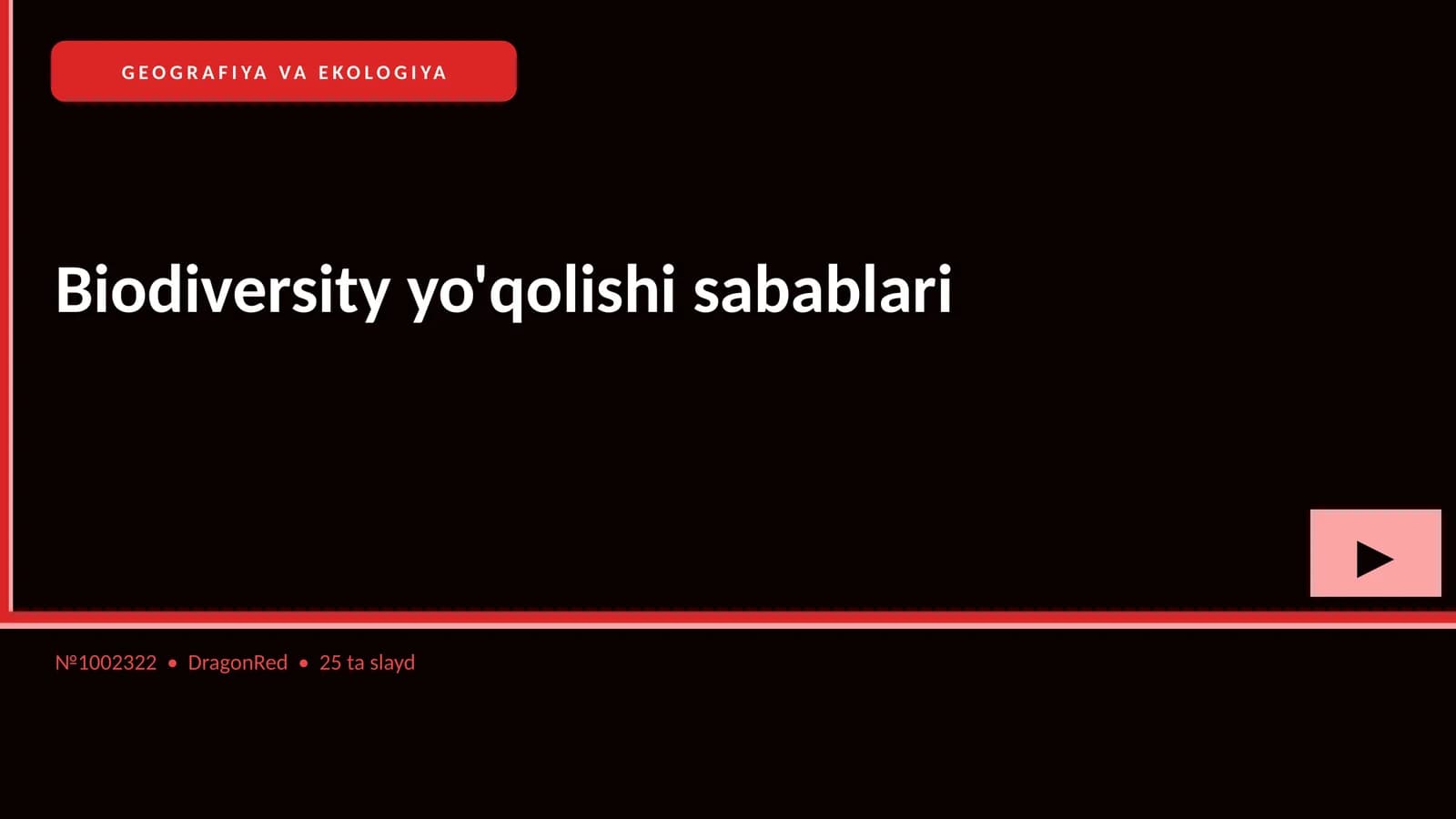 Biodiversity yo'qolishi sabablari