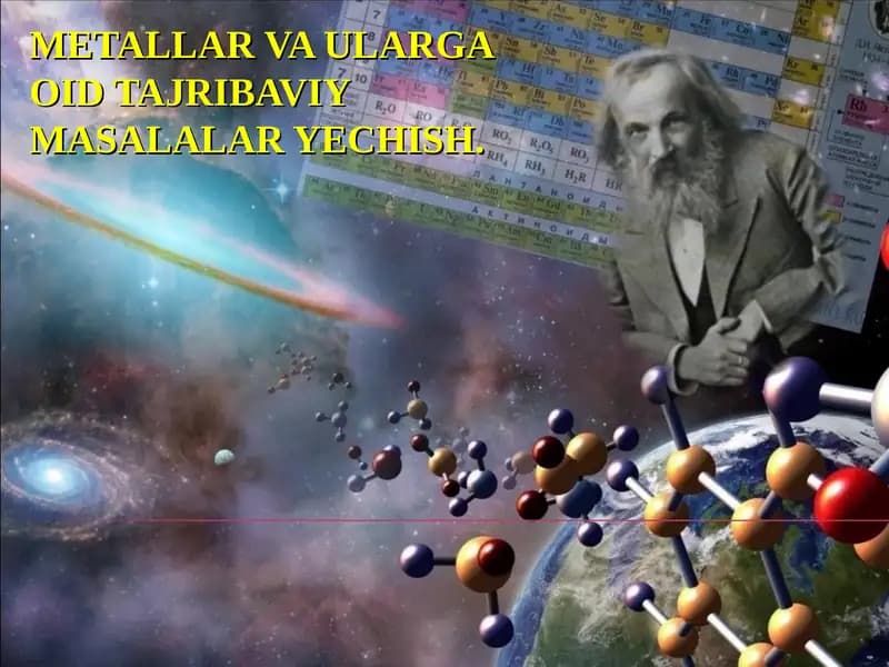 METALLAR VA ULARGA OID TAJRIBAVIY MASALALAR YECHISH