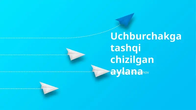 Uchburchakga tashqi chizilgan aylana