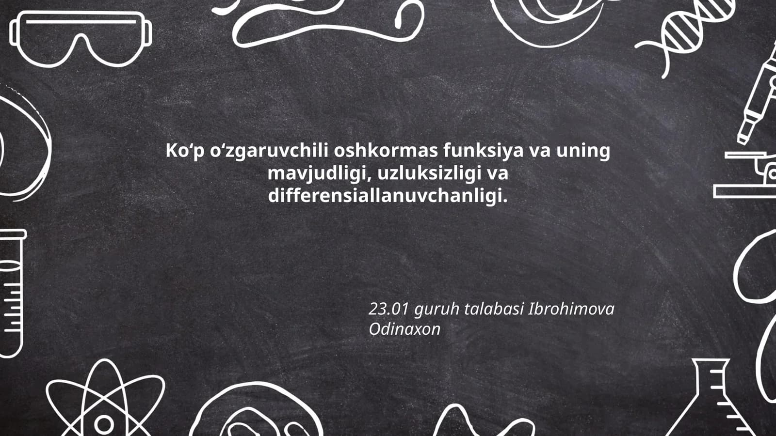 Ko‘p o‘zgaruvchili funksiya tushunchasi